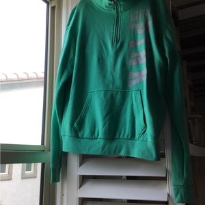 Pink by Victoria Secret women quarter zip sweatshirt with front pockets. Small